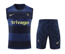 22/23 Chelsea Vest Training Suit Kit Royal Blue 1:1 Quality Training Jersey