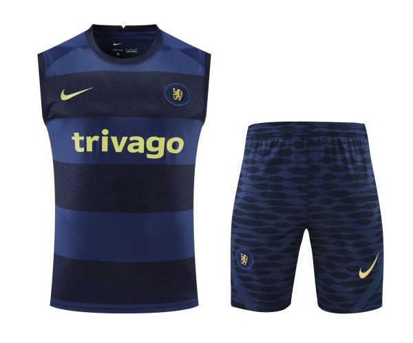 22/23 Chelsea Vest Training Suit Kit Royal Blue 1:1 Quality Training Jersey