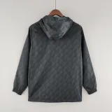 2022 Sao Paulo Black Windbreaker（白色阿迪红白三边）