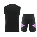 22/23 Real Madrid Vest Training Suit Kit Black 1:1 Quality Training Jersey
