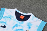 22/23 Olympique De Marseille Vest Training Suit Kit Dark Blue White 1:1 Quality Training Shirt