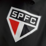 2022 Sao Paulo Black Windbreaker（白色阿迪蓝色三边）