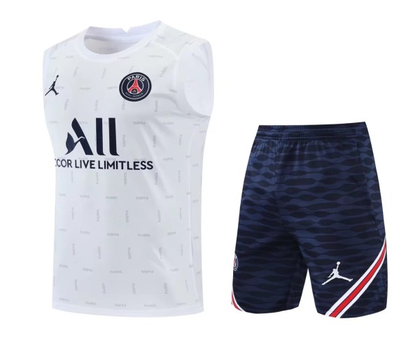 22/23 Paris Tank Top Training Kit White 1:1 Quality Training Shirt