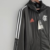 2022 Flamengo Black Windbreaker(红色阿迪白色三边）