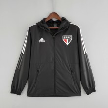 2022 Sao Paulo Black Windbreaker（白色阿迪白色三边）