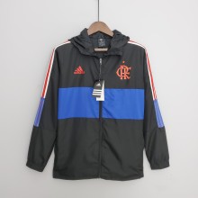 2022 Flamengo Black-Blue Windbreaker（红色阿迪）