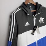 2022 Flamengo Black-Blue Windbreaker（白色阿迪）