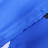 2022 Flamengo Black-Blue Windbreaker（白色阿迪）