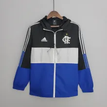 2022 Flamengo Black-Blue Windbreaker（白色阿迪）