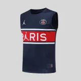 22/23 PSG Vest Training Kit Kit Dark Blue And Red Stripe 1:1 Quality Training Shirt