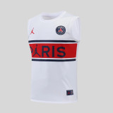 22/23 PSG Vest Training Kit Kit White Red Stripe 1:1 Quality Training Shirt