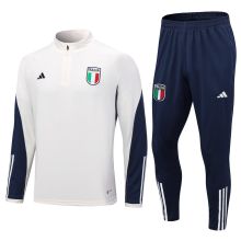 23/24 Italy Training Suit White 1:1 Quality Training Jersey