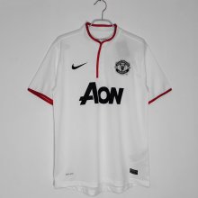 2013/2014 Manchester United Away White Retro Soccer Jersey