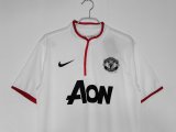 2013/2014 Manchester United Away White Retro Soccer Jersey