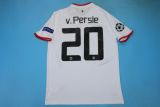 2013/2014 Manchester United Away White Retro Soccer Jersey