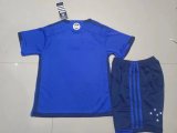 23/24 Cruzeiro Home Blue Kids Soccer Jersey