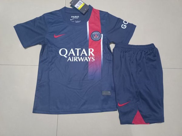 23/24 Paris Home Fans 1:1 Quality Kids Jersey