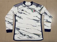 23/24 Italy Away Long Sleeve Fans 1:1 Quality Soccer Jersey