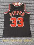 1995 Chicago Bulls PIPPEN #33 Black Hot Pressing 1:1 Quality Men NBA Jersey