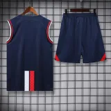 23/24 PSG Paris Jordan Blue 1:1 Quality Training Vest（A-Set）