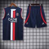23/24 PSG Paris Jordan Blue 1:1 Quality Training Vest（A-Set）