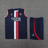 23/24 PSG Paris Jordan Blue 1:1 Quality Training Vest（A-Set）