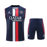23/24 PSG Paris Jordan Blue 1:1 Quality Training Vest（A-Set）