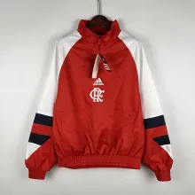 23/24 Flamengo Red Windbreaker（袖子白色）