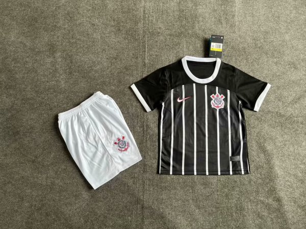 23/24 Corinthians Away 1:1 Quality Kids Soccer Jersey