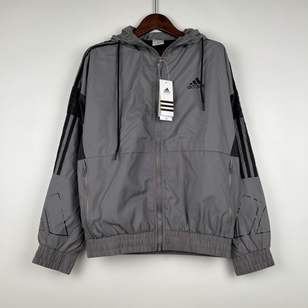 2023 Adidas Gray New Windbreaker（袖子大阿迪款）