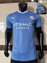 23/24 Manchester City Home Player 1:1 Quality Soccer Jersey With CHAMPIONS#23 Printing