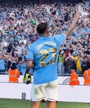 22/23 Manchester City Home Fans 1:1 Quality Soccer Jersey With CHAMPIONS#23 Printing