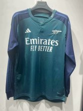 23/24 Arsenal Third Green Long Sleeve Fans 1:1 Quality Soccer Jersey