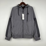 2023 Adidas Gray New Windbreaker（袖子小阿迪款）