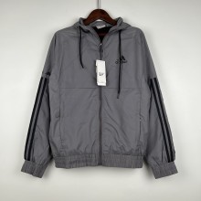 2023 Adidas Gray New Windbreaker（袖子小阿迪款）