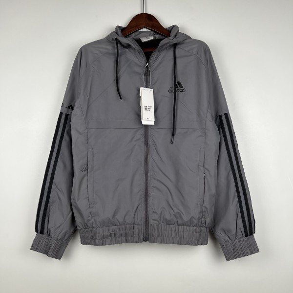 2023 Adidas Gray New Windbreaker（袖子小阿迪款）