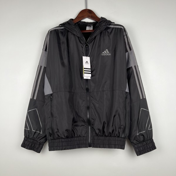 2023 Adidas Black New Windbreaker（袖子大阿迪款）