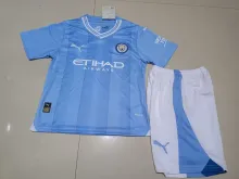 23/24 Manchester City Home 1:1 Quality Kids Soccer Jersey