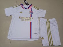 23/24 Lyonnais Home 1:1 Kids Soccer Jersey