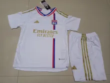 23/24 Lyonnais Home 1:1 Kids Soccer Jersey