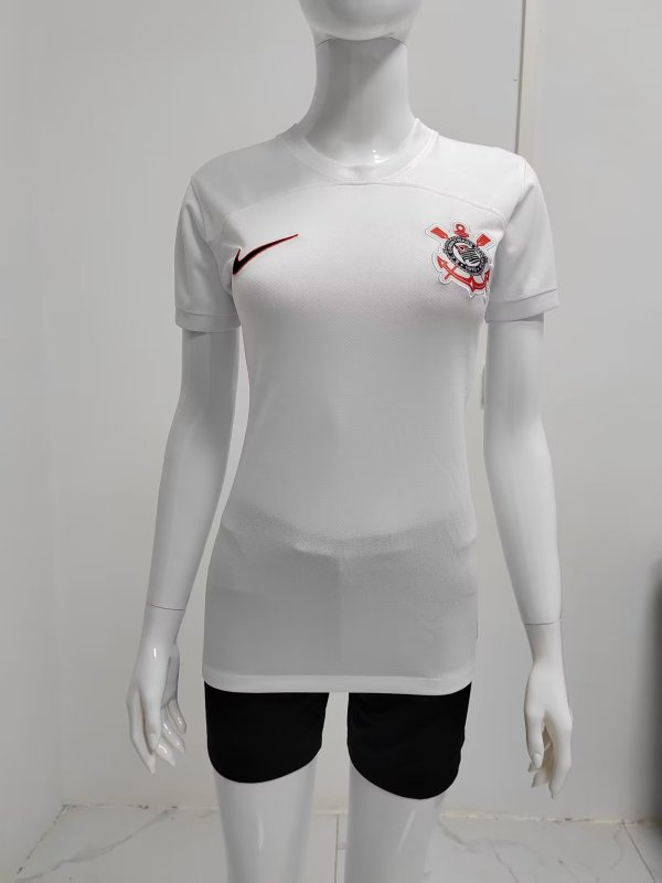 23/24 Corinthians Home White 1:1 Quality Women Soccer Jersey
