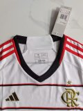 23/24 Flamengo Away White 1:1 Quality Women Soccer Jersey