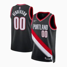 2023 NBA Trail Blazers Black HENDERERSON#00 Men Jersey Top Quality Hot Pressing Number And Name