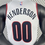 2023 NBA Trail Blazers White HENDERERSON#00 Men Jersey Top Quality Hot Pressing Number And Name