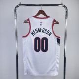 2023 NBA Trail Blazers White HENDERERSON#00 Men Jersey Top Quality Hot Pressing Number And Name