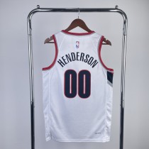 2023 NBA Trail Blazers White HENDERERSON#00 Men Jersey Top Quality Hot Pressing Number And Name