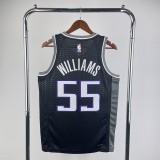 2023 NBA Kings Black WILLIAMS#55 Men Jersey Top Quality Hot Pressing Number And Name