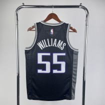 2023 NBA Kings Black WILLIAMS#55 Men Jersey Top Quality Hot Pressing Number And Name