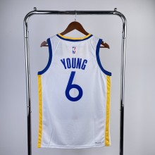 2023 NBA Golden State Warriors White YOUNG#6 Men Jersey Top Quality Hot Pressing Number And Name