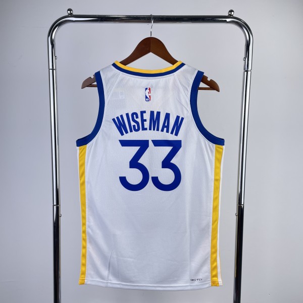 2023 NBA Golden State Warriors White WISEMAN#33 Men Jersey Top Quality Hot Pressing Number And Name